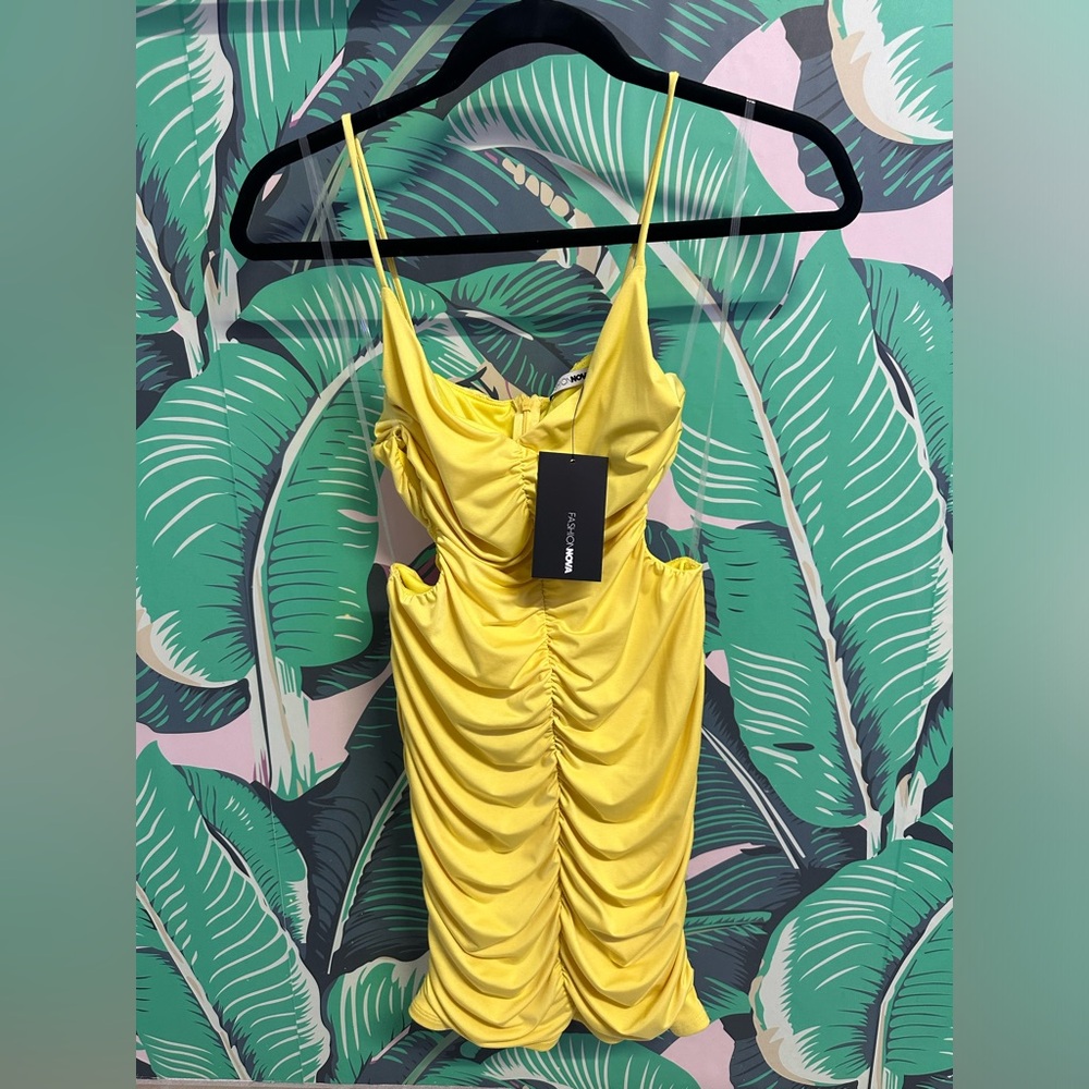 Fashion Nova Little Ruched Mini Dress